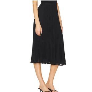 L'AGENCE Black Midi Skirt